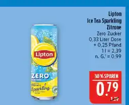 Marktkauf Lipton ice tea sparkling zitrone zero zucker Angebot