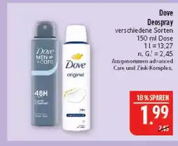 Marktkauf Dove men+care deospray Angebot