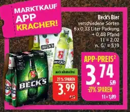 Marktkauf Beck's bier Angebot