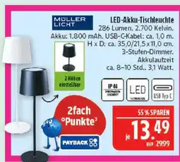 Marktkauf Müller licht led-akku-tischleuchte Angebot