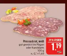 Marktkauf Presssack rot, weiß Angebot