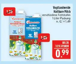 Marktkauf Vogtlandweide haltbare fettarme milch Angebot