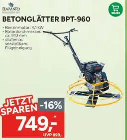 Marktkauf Bamato betonglätter bpt-960 Angebot