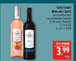 Marktkauf Gallo family spritz Angebot