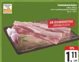 Edeka Schweinebauchscheiben natur Angebot