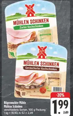 Edeka Rügenwalder mühle mühlen schinken zarter kochschinken Angebot