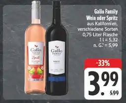 Edeka Gallo family spritz raspberry & lime Angebot