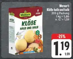 Edeka Werner's klöße halb und halb Angebot