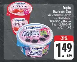 Edeka Exquisa fitline protein erdbeere Angebot