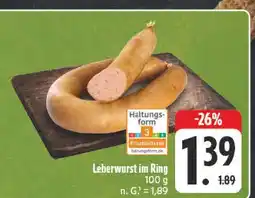 Edeka Leberwurst im ring Angebot
