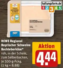 REWE REWE Regional Bayrischer Schweine Backleberkäse Angebot