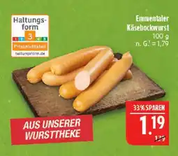 Marktkauf Emmentaler käsebockwurst Angebot