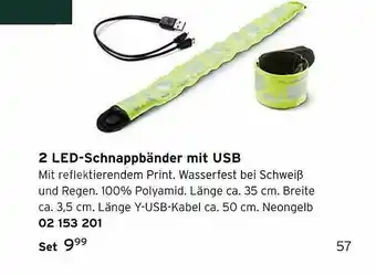 Tchibo 2 Led-schnappbänder Mit Usb Angebot