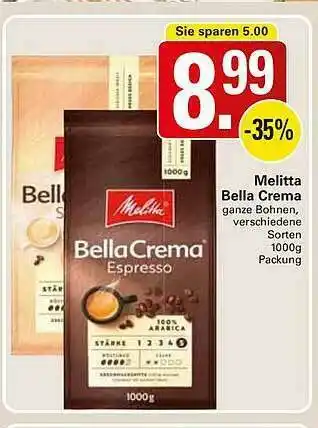 WEZ Melitta Bella Crema Angebot