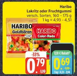 Edeka Haribo Lakritz oder Fruchtgummi Angebot