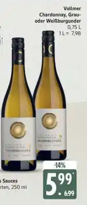 Edeka Vollmer Chardonnay, Grauburgunder oder Weißburgunder Angebot