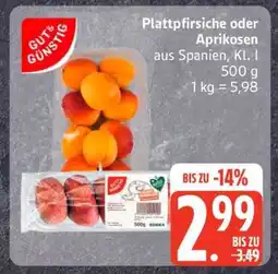 Edeka Plattpfirsiche oder Aprikosen Angebot
