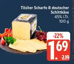 Edeka Tilsiter Scharfe 8 deutscher Schnittkäse Angebot