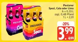 Edeka PAULANER Spezi, Cola oder Limo Angebot
