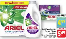 Edeka Ariel Waschmittel Pulver, Flüssig oder Pods Angebot