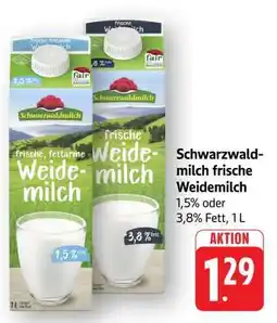 Edeka Schwarzwaldmilch frische Weidemilch Angebot