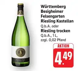 Edeka Württemberg Besigheimer Felsengarten Riesling Kastellan Angebot