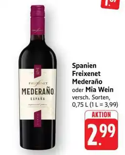 Edeka Spanien Freixenet Mederaño oder Mia Wein Angebot