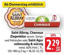 Edeka Saint Albray, Chavroux Ziegenkäse Angebot