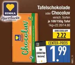 Edeka Tafelschokolade oder Chocoluv Angebot