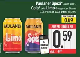 Edeka PAULANER Spezi, Cola oder Limo Angebot