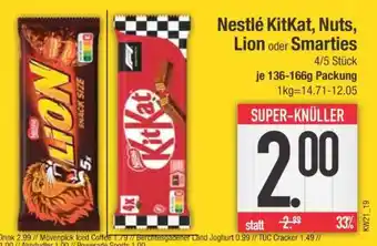 Edeka Nestlé KitKat, Nuts, Lion oder Smarties Angebot