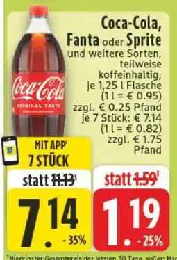 Edeka Coca-Cola, Fanta oder Sprite Angebot