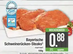 Edeka Bayerische Schweinerücken-Steaks Angebot