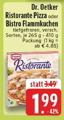 Edeka Dr. Oetker Ristorante Pizza oder Bistro Flammkuchen Angebot