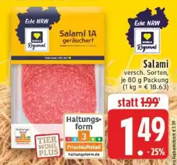 Edeka Salami 1A geräuchert Angebot