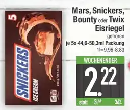 Edeka Mars, Snickers, Bounty oder Twix Eisriegel Angebot