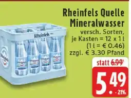 Edeka Rheinfels Quelle Mineralwasser Angebot