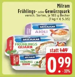 Edeka Milram Frühlings- oder Gewürzquark Angebot