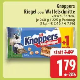 Edeka Knoppers Riegel oder Waffelschnitte Angebot
