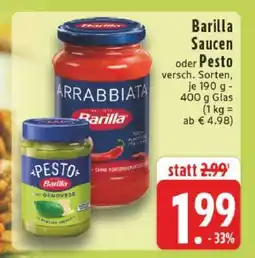 Edeka Barilla Saucen oder Pesto Angebot