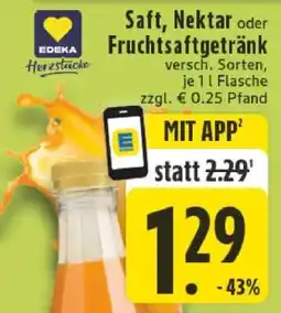 Edeka Saft, Nektar oder Fruchtsaftgetränk Angebot