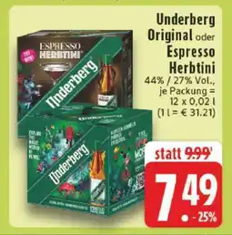 Edeka UNDERBERG Original oder Espresso Herbtini Angebot