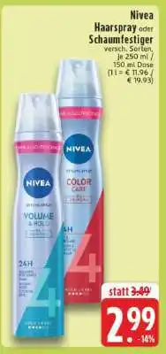 Edeka NIVEA Haarspray oder Schaumfestiger Angebot