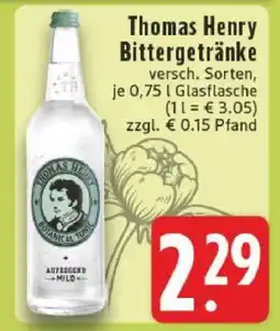 Edeka Thomas Henry Bittergetränke Angebot