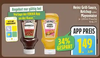 Edeka Heinz Grill-Sauce, Ketchup oder Mayonnaise Angebot