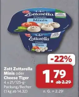 Combi Zott Zottarella Minis oder Cheese Tiger Angebot