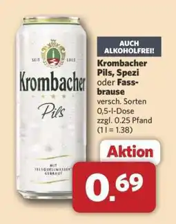 Combi Krombacher Pils, Spezi oder Fassbrause Angebot