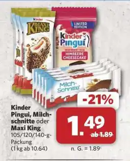 Combi Kinder Pingui, Milchschnitte oder Maxi King Angebot