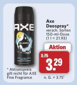 Combi AXE Deospray Angebot