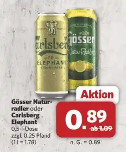 Combi Gösser Naturradler oder Carlsberg Elephant Angebot